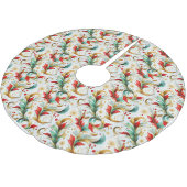 Schwelende Weihnachten Polyester Weihnachtsbaumdecke (Schrägansicht)