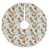 Schwelende Weihnachten Polyester Weihnachtsbaumdecke (Vorderseite)