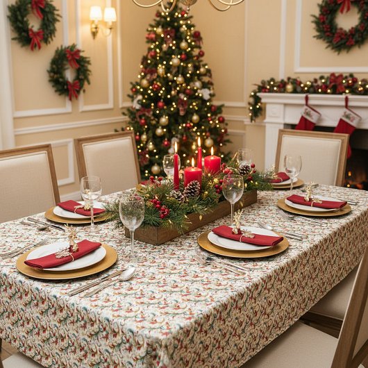 Schwelende Weihnachten Tischdecke