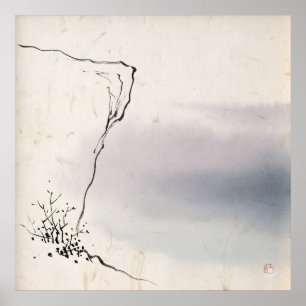 Schwelle der Stille Minimalistische Zen-Wandkunst Poster