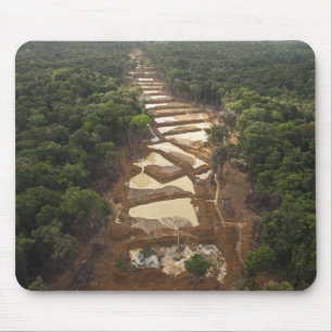 Schwemm goldabbau. Regenwald, Guyana. Mousepad