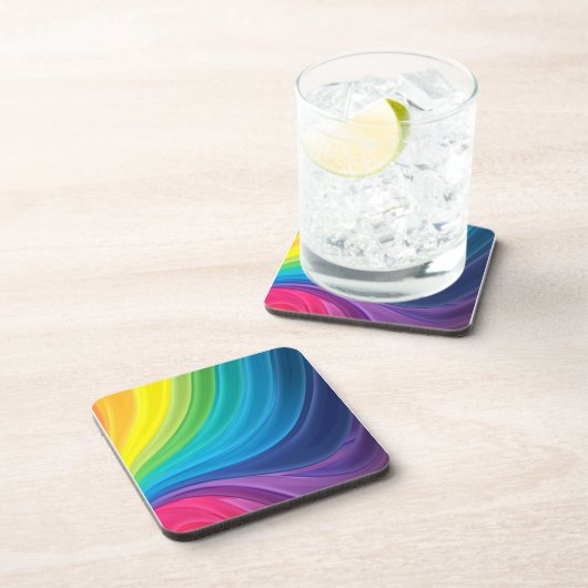 Schwenken des Regenbogens Getränkeuntersetzer (Rechte Seite)