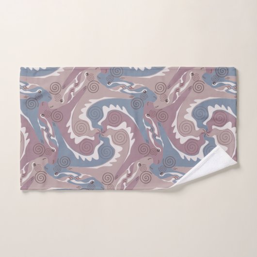 Schwenken Hares 1 graues, altrosa Badezimmer Handt Badhandtuch Set (Handtuch)