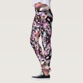 Schwenken-Karton Abstrakt in Schwarz, Rosa Leggings (Links)