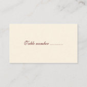 Schwenken von Muscheln Sitzkarten Platzkarte (Rückseite)