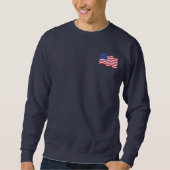 Schwenkende amerikanische Flagge Sweatshirt (Vorderseite)