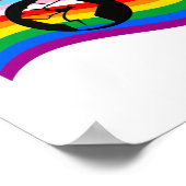 Schwenkende QPOC Pride-Flagge Poster (Ecke)