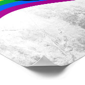 Schwenkende QPOC Pride-Flagge Poster (Ecke)