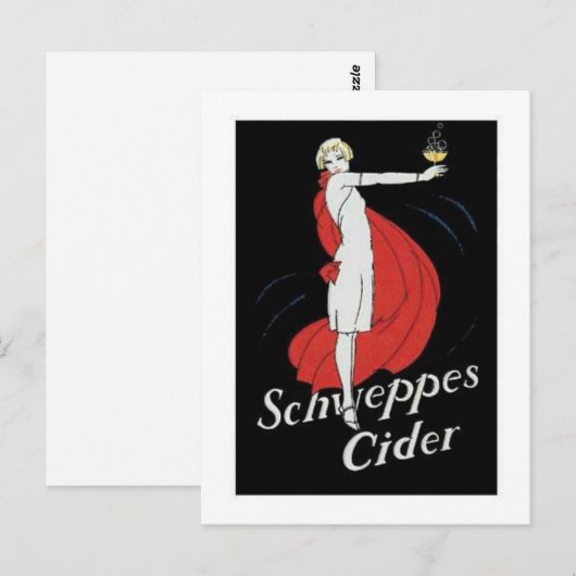 Schweppes Cider Postkarte (Vorne/Hinten)
