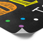 Schwer arbeiten und schön sein Regenbogen-Poster Poster (Ecke)