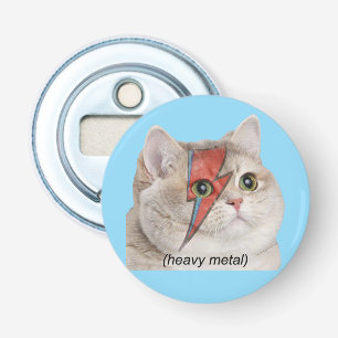 Schwer atmende Katzen-Meme Heavy-Metal-Rocker Flaschenöffner