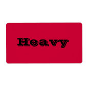 Schwer bewegende Labels in Rot (Vorne)