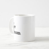 Schwer heben, tätowiert werden, lustiges Workout f Kaffeetasse (Vorderseite Links)