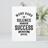 Schwer in Stille arbeiten - Lassend Erfolg macht d RSVP Karte (Stehend Vorderseite)