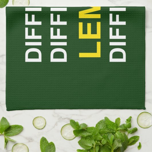 "Schwer, schwierig, Zitrone, schwierig" Geschirrtuch (Gefaltet)