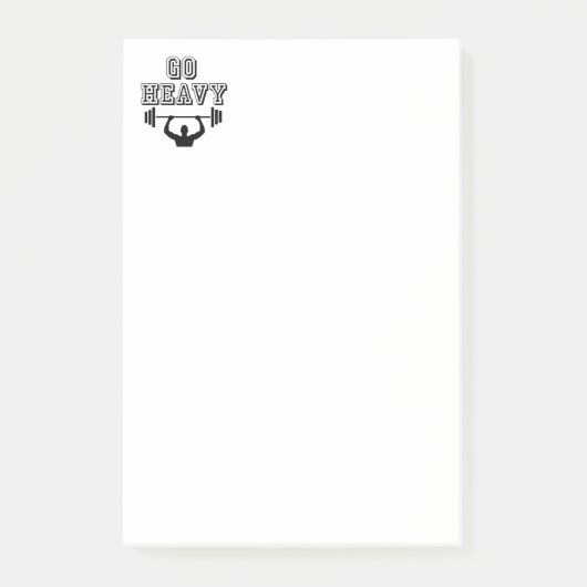 Schwer trainieren post-it klebezettel (Vorderseite)