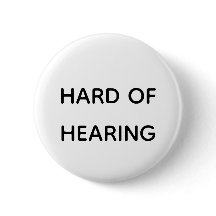 Schwer zu hören einfache Schwarz & Weiß Sans Serif