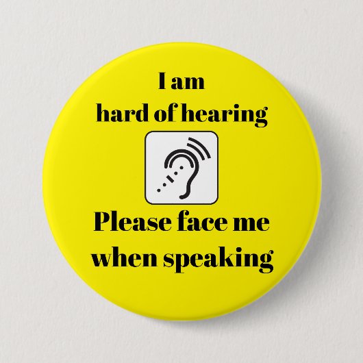 Schwer zu hören, wenn ich gelb spreche button (Vorderseite)