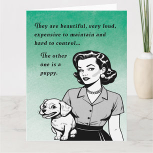 Schwer zu Kontrolle Retro-Gruß Karte