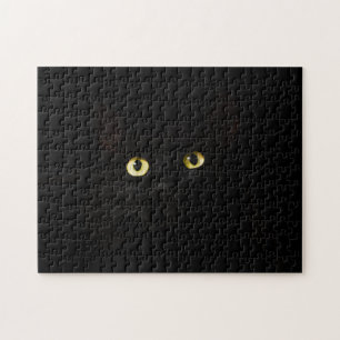Schwer zu lösendes dunkles Katzen-Solid-Black-Puzz Puzzle