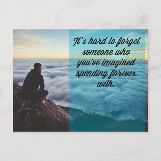 Schwer zu vergessen Zitat Postkarte (Vorderseite)