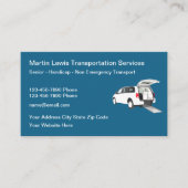 Schwerbehindertentransporte Visitenkarte (Vorderseite)