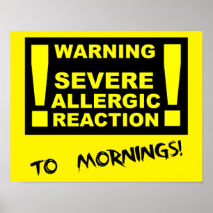 Schwere allergische Reaktion auf den lustigen Morg Poster