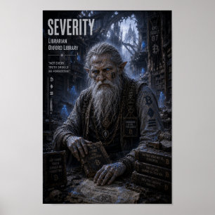 Schwere / Bibliothekar / Oxford Bibliothek Poster