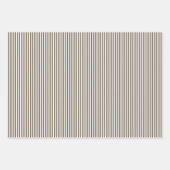 Schwere braune und weiße Streifen Geschenkpapier Set (Vorderseite 3)