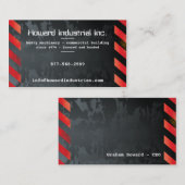 Schwere Gefahren rot Visitenkarte (Vorne/Hinten)