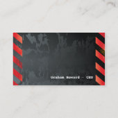 Schwere Gefahren rot Visitenkarte (Rückseite)