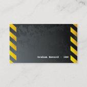 Schwere Gefahren Visitenkarte (Rückseite)