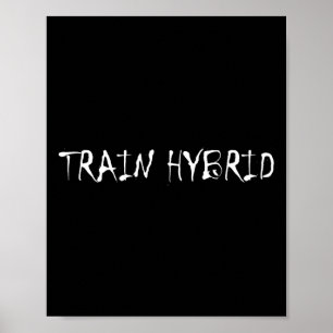Schwere Gewichte stemmen, weit laufen Hybrid-Sport Poster