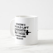 Schwere Gewichts-lustige Tasse (Vorderseite Links)