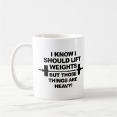 Schwere Gewichts-lustige Tasse (Links)