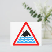 Schwere Hochwasserwarnung Postkarte (Stehend Vorderseite)