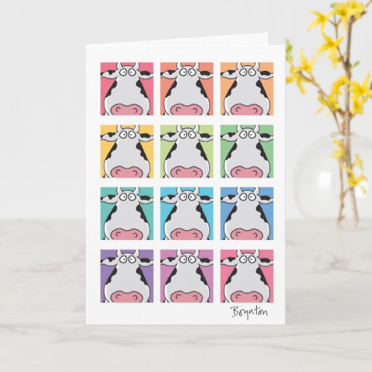 SCHWERE KÜHE KARTE (Gelbe Blume)