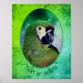 Schwere Macaw Parrot Personalisierte Wörter Poster (Vorne)