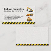 schwere Maschinen | Bauunternehmer Visitenkarte (Vorne/Hinten)