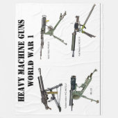 SCHWERE MASCHINENGUNS DES WW1 FLEECEDECKE (Vorderseite)