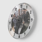 Schwere Maschinenwerkstatt mit Lampen Große Wanduhr (Winkel)