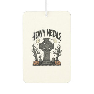 Schwere Metalle Halloween-Friedhofs-Vektordesign_1 Autolufterfrischer