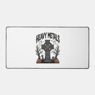 Schwere Metalle Halloween-Friedhofs-Vektordesign_1 Schreibtischunterlage