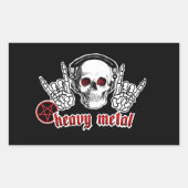 SCHWERE METALLSCHULE RECHTECKIGER AUFKLEBER (Vorderseite)