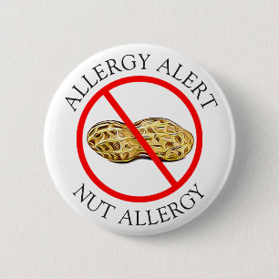Schwere Peanut-Allergie-Warntaste Button