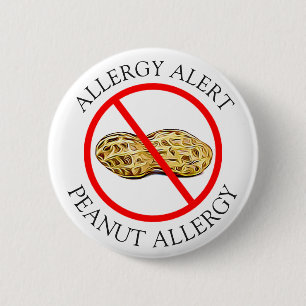 Schwere Peanut-Allergie-Warntaste Button