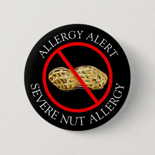 Schwere Peanut-Allergie-Warntaste Button
