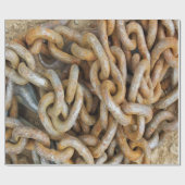 Schwere verrostete Metallkette Geschenkpapier (Flach)