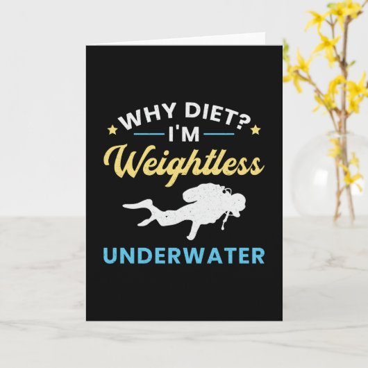 Schwerelosiges Unterwassertauchermeer Karte (Gelbe Blume)