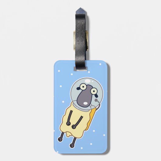 Schwerelosigkeit-Schafe Gepäckanhänger (Rückseite vertikal)